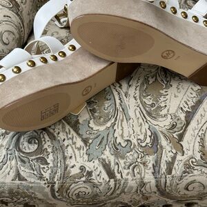 Off white Michael Kors platform sandals.